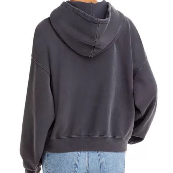 Anine Bing Alec Splatter Vintage Black Hoodie - Picture 4 of 11